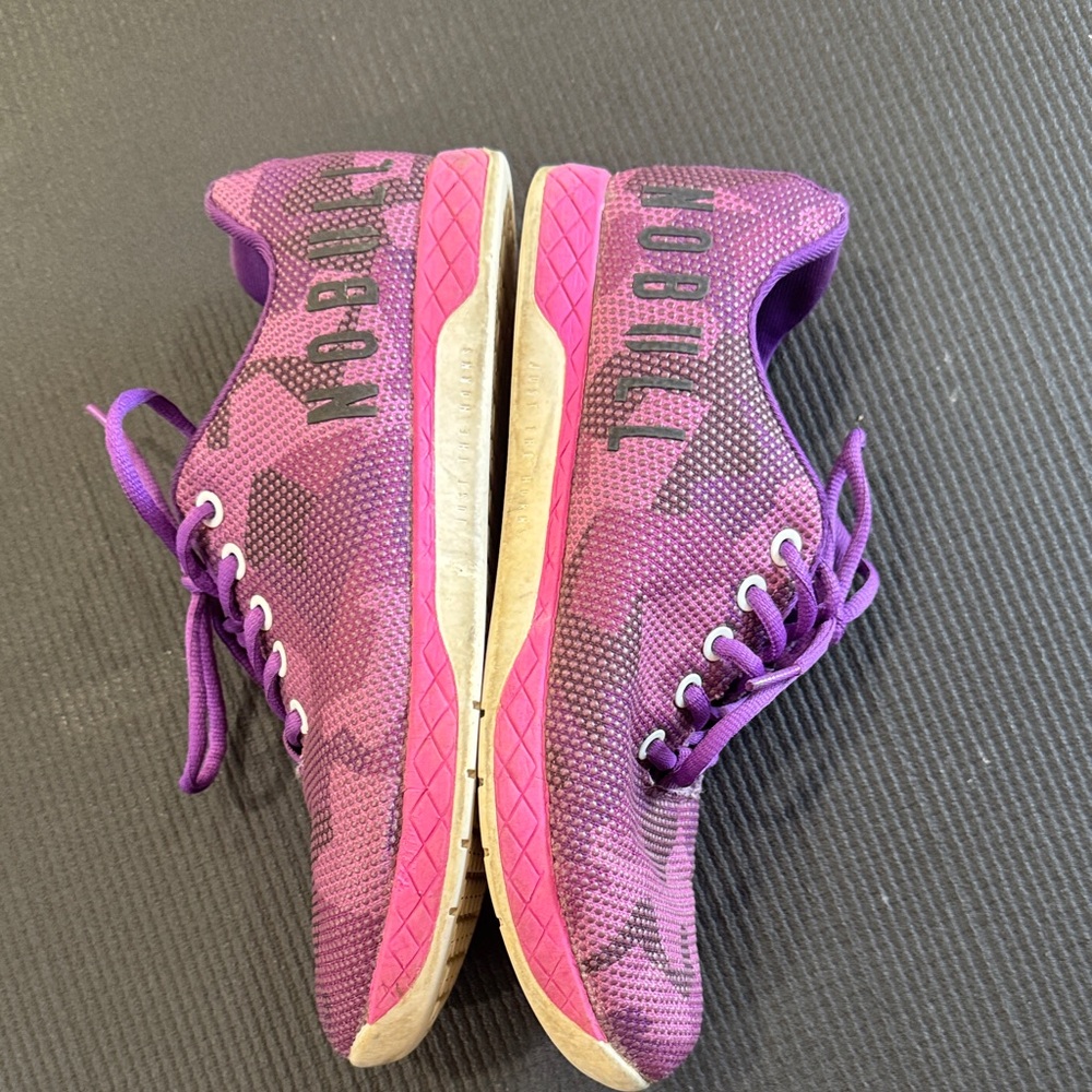 Purple Camouflage Lace-Up Sneakers - Picture 4 of 4